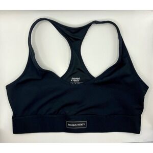 Savage X Fenty Lineup Low Impact Sports Bra Black Size Medium